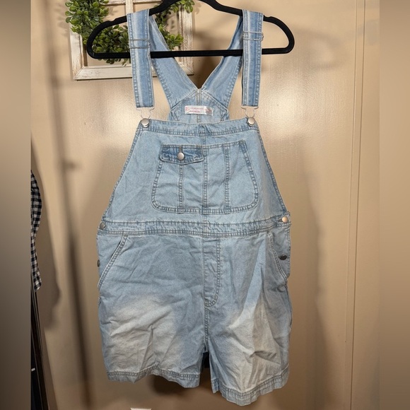 No Boundaries Pants - No Boundaries light wash Jean overalls cotton size XXXL